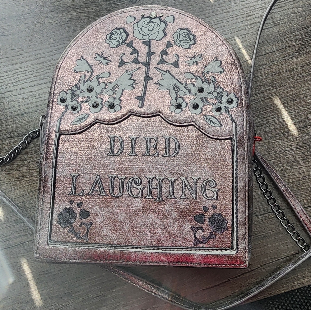 Betsey Johnson crossbody tombstone purse